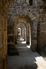 Arched passageway on acropolis of Pergamum, Bergama, Turkey