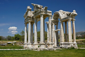 Ruins of Monumental Gateway (Tetrapylon), Aphrodisias, Turkey