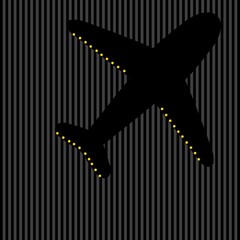 イラスト　飛行機　夜