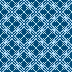 Japanese Classic Overlap Diamond Vector Seamless Pattern