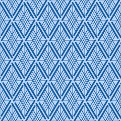 Japanese Diamond Line Mosaic Vector Seamless Pattern