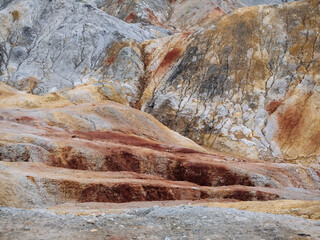A deposit of refractory clay. A quarry for the extraction of natural resources