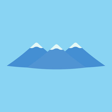 recommend clip art: シンプルでかわいい山々のイラスト