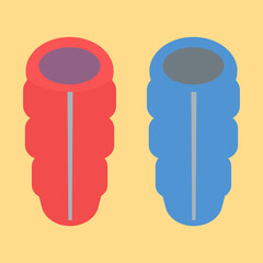 シンプルでかわいい寝袋のイラスト