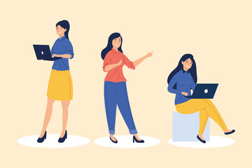 three women data management