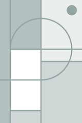 Geometry minimalistic artwork with simple colorful geometry.
