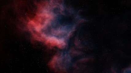 Fototapeta premium Space background with nebula and stars 3d illustration
