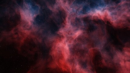 Space background with nebula and stars 3d illustration