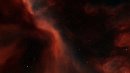 Space background with nebula and stars 3d illustration