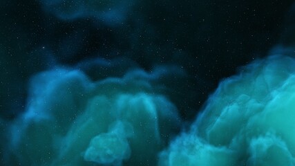 Space background with nebula and stars 3d illustration