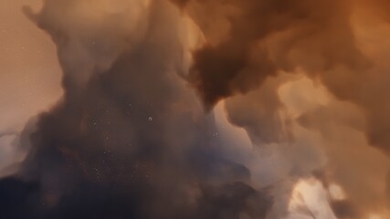 Fototapeta premium Space background with nebula and stars 3d illustration