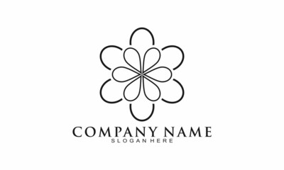 Simple flower vector logo