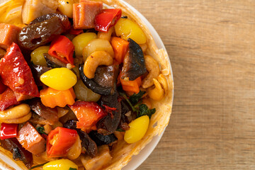 Stir fried mixed Chinese fruits .and nuts
