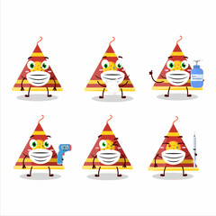 A picture of firecracker smoke cone cartoon design style keep staying healthy during a pandemic