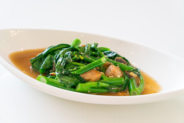 stir-fried salted fish with Chinese kale