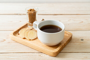 hot and sweet ginger juice glass