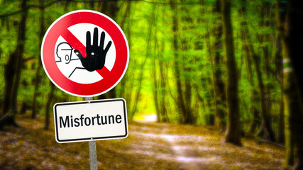 Street Sign to Luck versus Misfortune