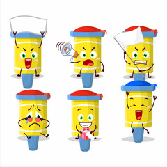 Mascot design style of fireworks shells character as an attractive supporter