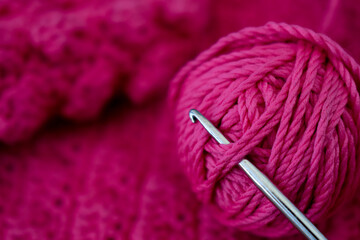 Knitted yarn for making clothes, bags, hats and other tools.