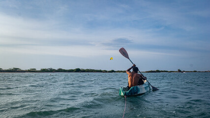 Kayaking through backwaters (Tuticorin, 2021)