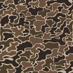 seamless pattern army camo brown color