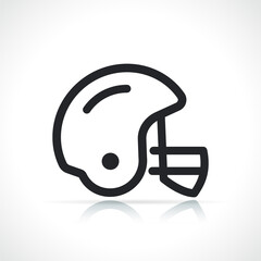 american football helmet line icon