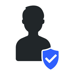 profile verified icon design vector