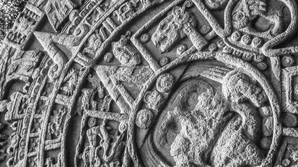 Aztec figure black and withe 