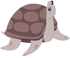 Cute cartoon turtle sea creature illustration vector, frame, boundary