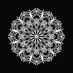 black and white snowflake