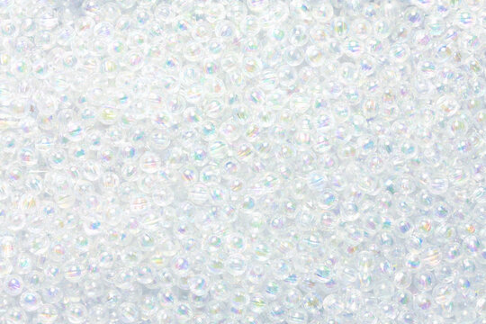 七色の光を放つ泡のようなグラデーションビーズ　商品背景　Bubbles that glow in seven colors