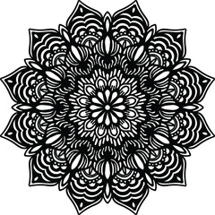 black and white flower