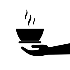 Giving food icon isolated on white background