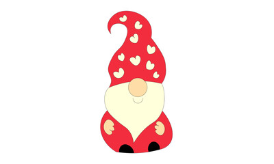 Santa Claus Hat And Beard, Christmas illustration isolated on white background for print or use as poster, card, flyer or T Shirt