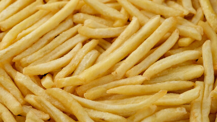 French fries close up. Fry potatoes