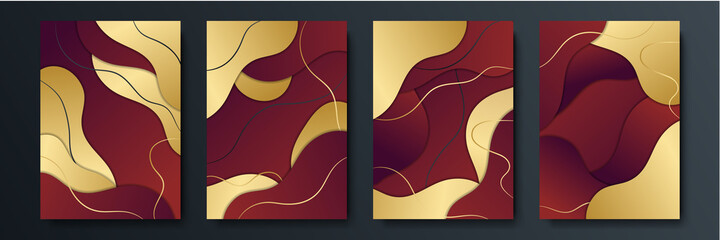 Dark red and gold background