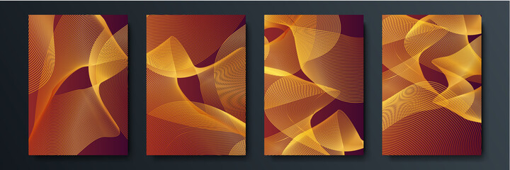 Modern dark red and gold abstract background for business