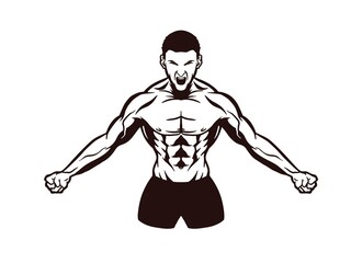 Vector Illustration of Fitness or Gym Logo Icon