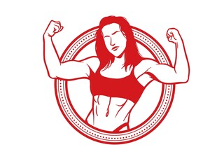 Vector Illustration of Fitness or Gym Logo Icon