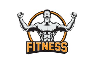 Vector Illustration of Fitness or Gym Logo Icon