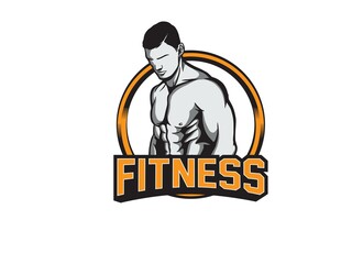 Vector Illustration of Fitness or Gym Logo Icon