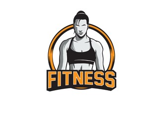 Vector Illustration of Fitness or Gym Logo Icon