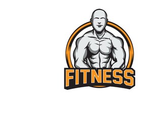 Vector Illustration of Fitness or Gym Logo Icon