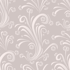 Floral background. Seamless pattern for greeting card decoration. Ornate pattern for textiles, packaging, tiles. Vector illustration