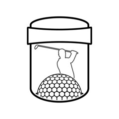 Golf club sport icon isolated on white background