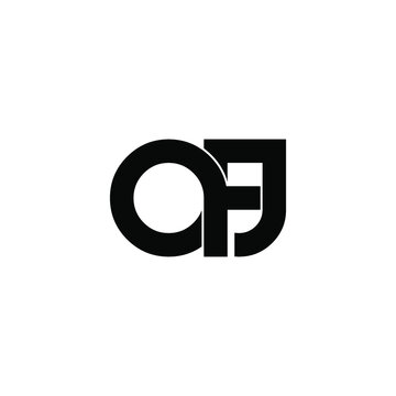ofj initial letter monogram logo design