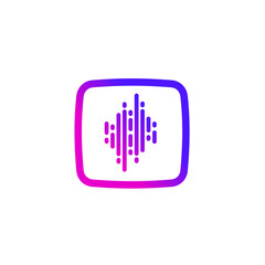 Music app technology logo design