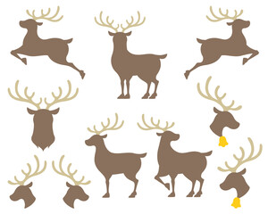 トナカイのシンプルイラスト