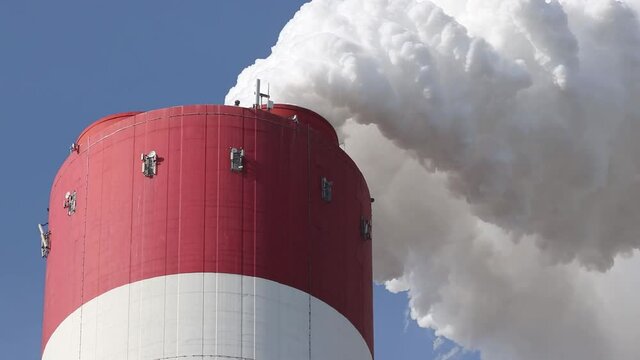 steam coming out of the chimney