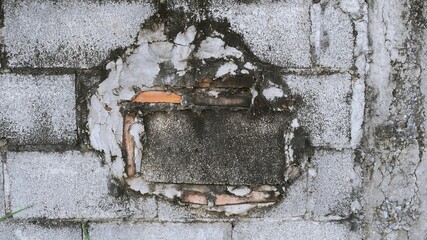 The new plastered wall had a mistake.